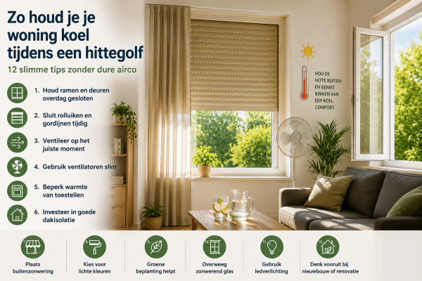 Woning koel houden tijdens een hittegolf | 12 slimme tips zonder airco